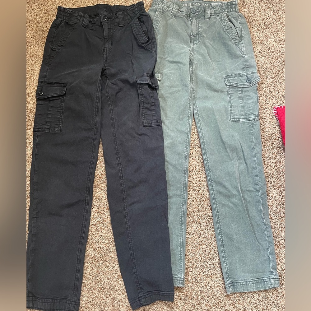 American Eagle straight leg cargo pants 2 pairs